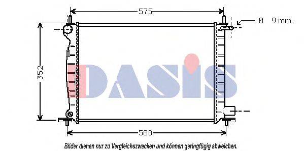 Радиатор, охлаждение двигателя AKS DASIS 091080N