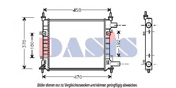 Радиатор, охлаждение двигателя AKS DASIS 091280N