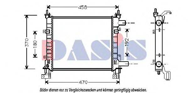 Радиатор, охлаждение двигателя AKS DASIS 091300N