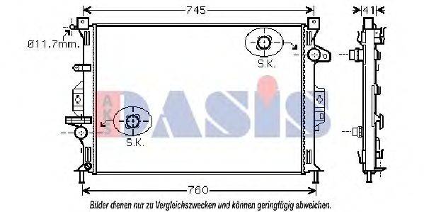 Радиатор, охлаждение двигателя AKS DASIS 092047N