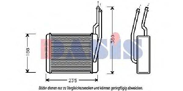 Теплообменник, отопление салона AKS DASIS 096003N