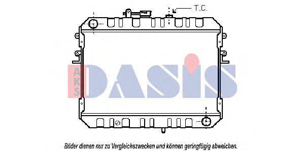 Радиатор, охлаждение двигателя AKS DASIS 110290N