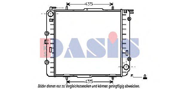 Радиатор, охлаждение двигателя AKS DASIS 122670N