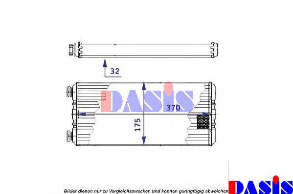 Теплообменник, отопление салона AKS DASIS 129015N