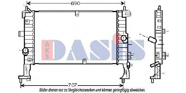 Радиатор, охлаждение двигателя AKS DASIS 150062N