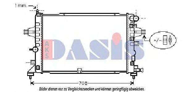 Радиатор, охлаждение двигателя AKS DASIS 150065N