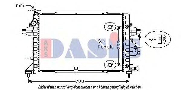 Радиатор, охлаждение двигателя AKS DASIS 150092N