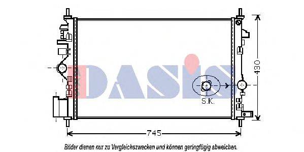 Радиатор, охлаждение двигателя AKS DASIS 150099N