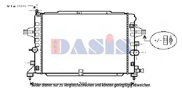 Радиатор, охлаждение двигателя AKS DASIS 150104N