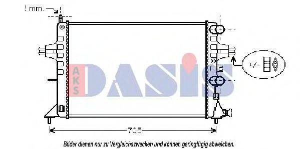 Радиатор, охлаждение двигателя AKS DASIS 150110N
