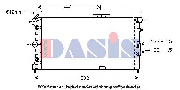 Радиатор, охлаждение двигателя AKS DASIS 151190N