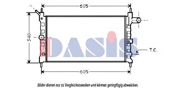 Радиатор, охлаждение двигателя AKS DASIS 151520N