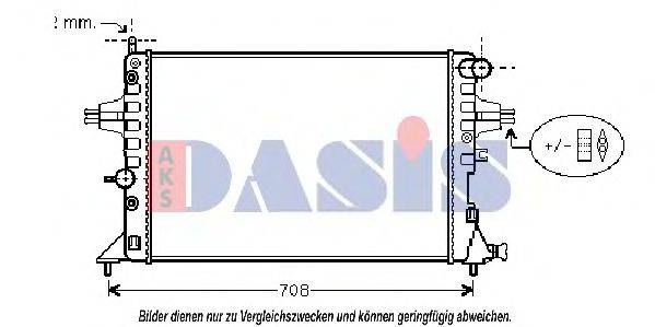 Радиатор, охлаждение двигателя AKS DASIS 151640N