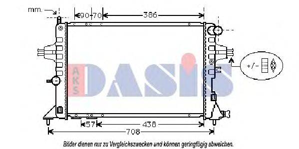 Радиатор, охлаждение двигателя AKS DASIS 151890N