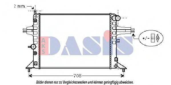 Радиатор, охлаждение двигателя AKS DASIS 151980N