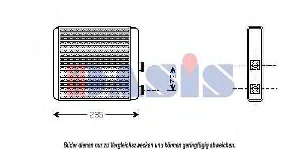 Теплообменник, отопление салона AKS DASIS 159002N
