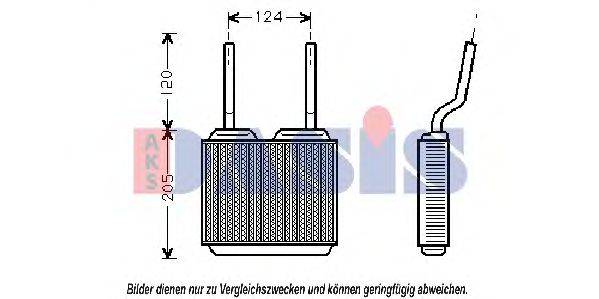 Теплообменник, отопление салона AKS DASIS 159050N