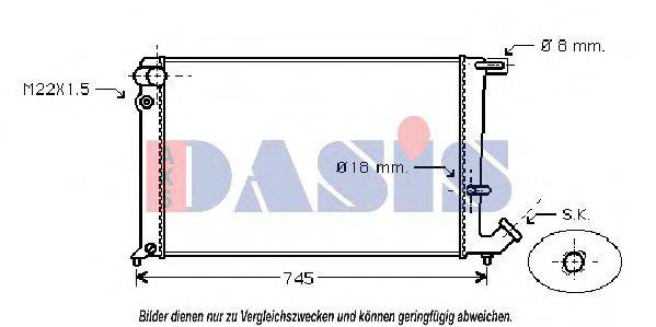 Радиатор, охлаждение двигателя AKS DASIS 160360N