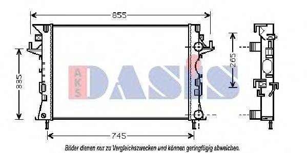 Радиатор, охлаждение двигателя AKS DASIS 180003N