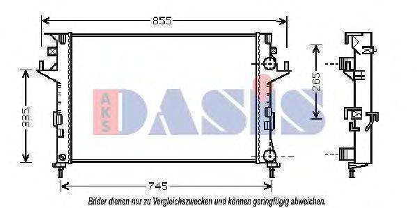 Радиатор, охлаждение двигателя AKS DASIS 180036N