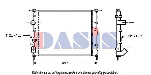 Радиатор, охлаждение двигателя AKS DASIS 180200N