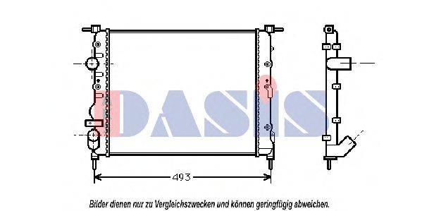 Радиатор, охлаждение двигателя AKS DASIS 180240N