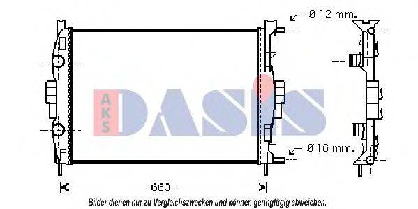 Радиатор, охлаждение двигателя AKS DASIS 181003N