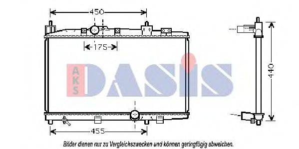 Радиатор, охлаждение двигателя AKS DASIS 210114N