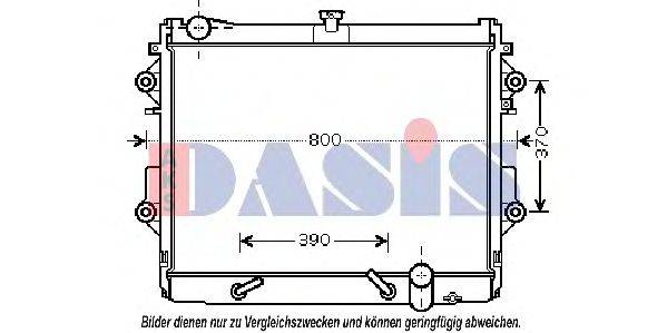 Радиатор, охлаждение двигателя AKS DASIS 210222N