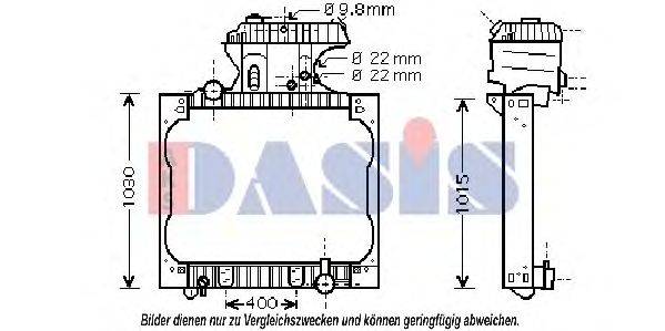 AKS DASIS 260015N Радиатор, охлаждение двигателя