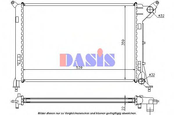Радиатор, охлаждение двигателя AKS DASIS 370038N
