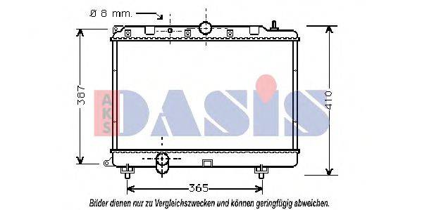 AKS DASIS 370350N Радиатор, охлаждение двигателя