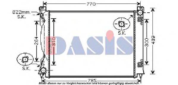 Радиатор, охлаждение двигателя AKS DASIS 480053N