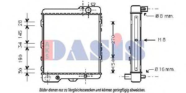 Радиатор, охлаждение двигателя AKS DASIS 480570N