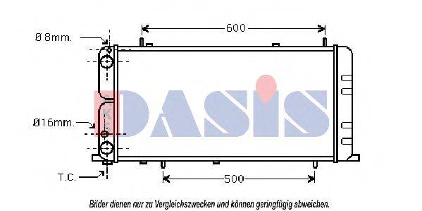 Радиатор, охлаждение двигателя AKS DASIS 480710N