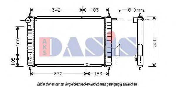 AKS DASIS 510014N Радиатор, охлаждение двигателя