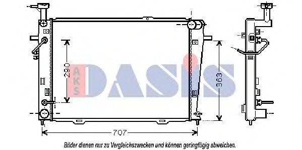 AKS DASIS 510041N Радиатор, охлаждение двигателя