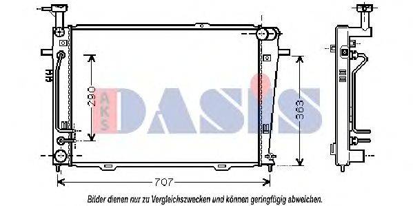 AKS DASIS 510043N Радиатор, охлаждение двигателя