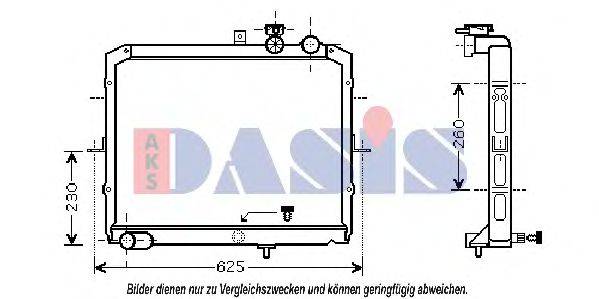 Радиатор, охлаждение двигателя AKS DASIS 510047N