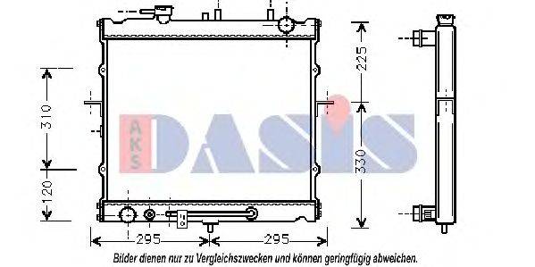 Радиатор, охлаждение двигателя AKS DASIS 510140N