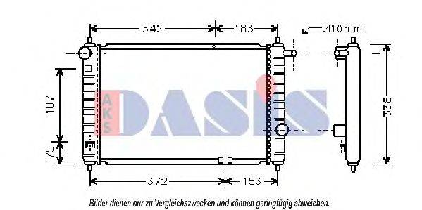 AKS DASIS 510170N Радиатор, охлаждение двигателя