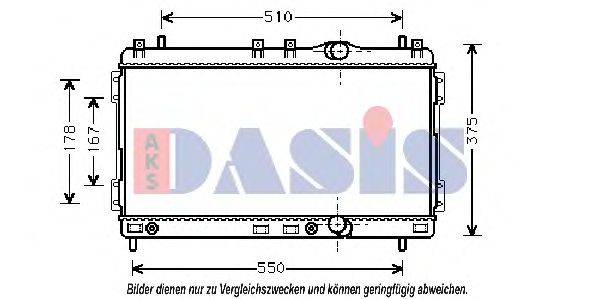 Радиатор, охлаждение двигателя AKS DASIS 520021N