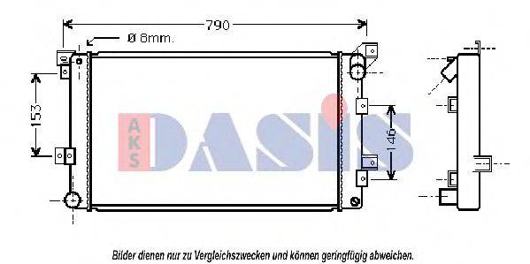 Радиатор, охлаждение двигателя AKS DASIS 520280N
