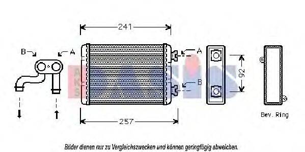 Теплообменник, отопление салона AKS DASIS 903120N