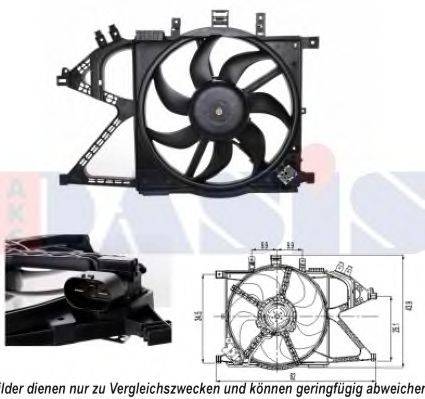 Вентилятор, охлаждение двигателя AKS DASIS 158086N