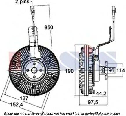 Сцепление, вентилятор радиатора AKS DASIS 268052N