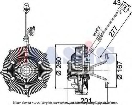 Сцепление, вентилятор радиатора AKS DASIS 138076N