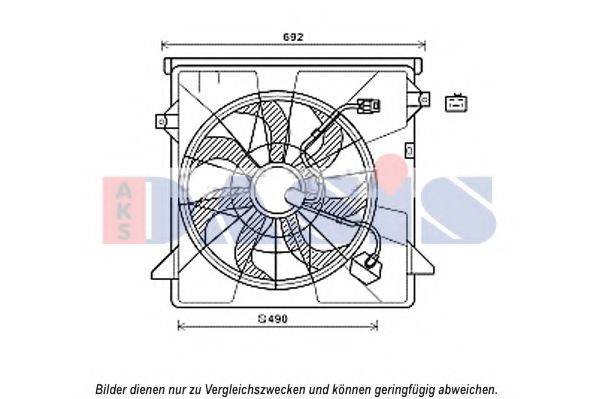 Вентилятор, охлаждение двигателя AKS DASIS 568055N
