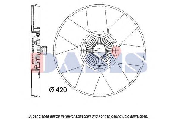 Вентилятор, охлаждение двигателя AKS DASIS 158113N