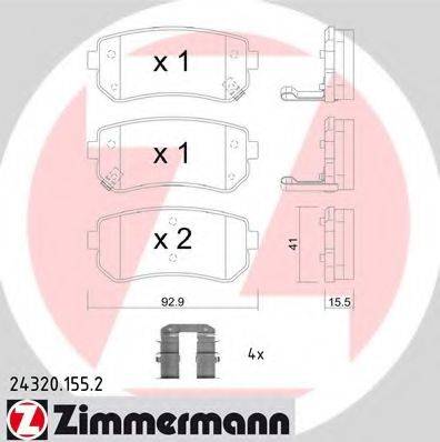 ZIMMERMANN 243201552 Комплект тормозных колодок, дисковый тормоз